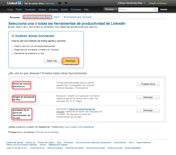 Linkedin Outlook Social Connector