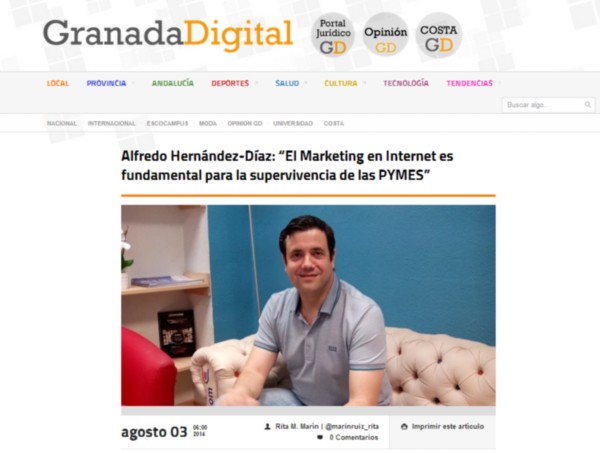 Entrevista Granada Digital a Alfredo Hernández-Díaz