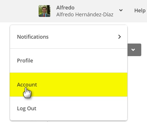 Acceso a la cuenta de Mailchimp