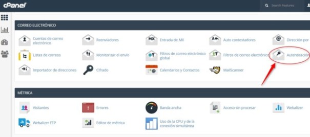 Autentificación Correo Electrónico con CPANEL