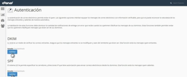 Habilitar DKIM y SPF con CPANEL